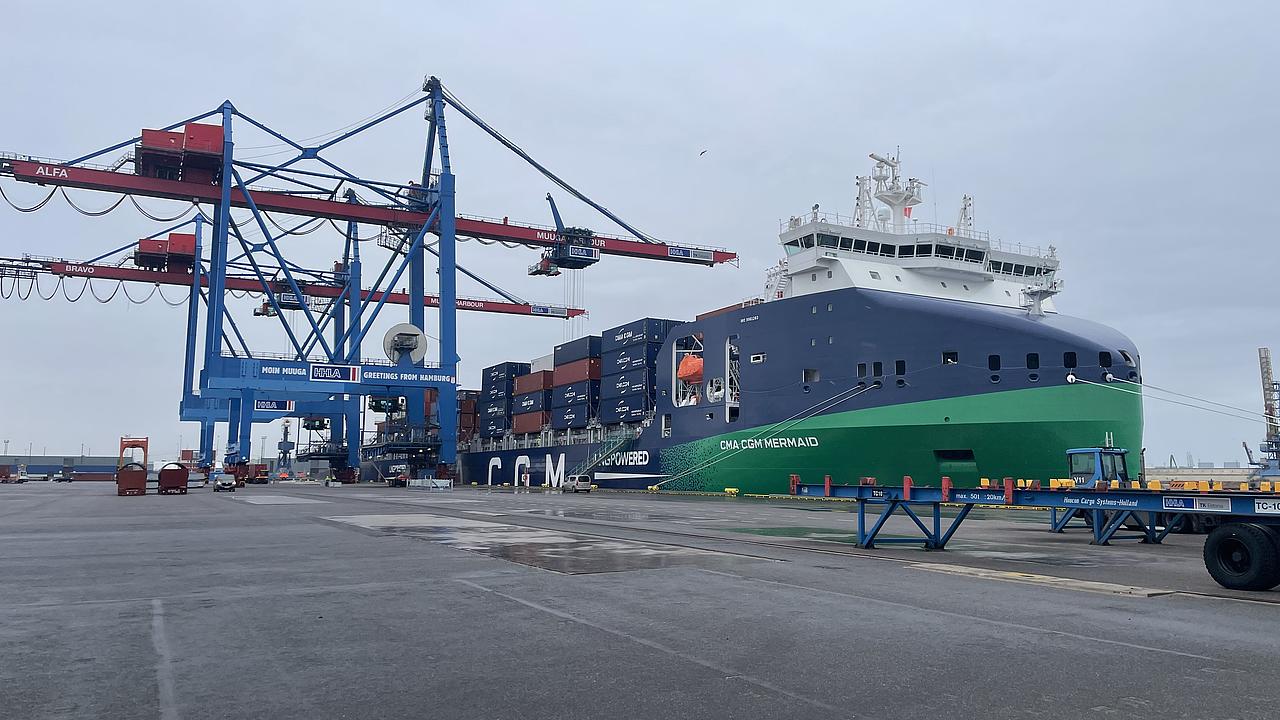 HHLA TK Estonia terminali külastas CMA CGMi uusim konteinerilaev