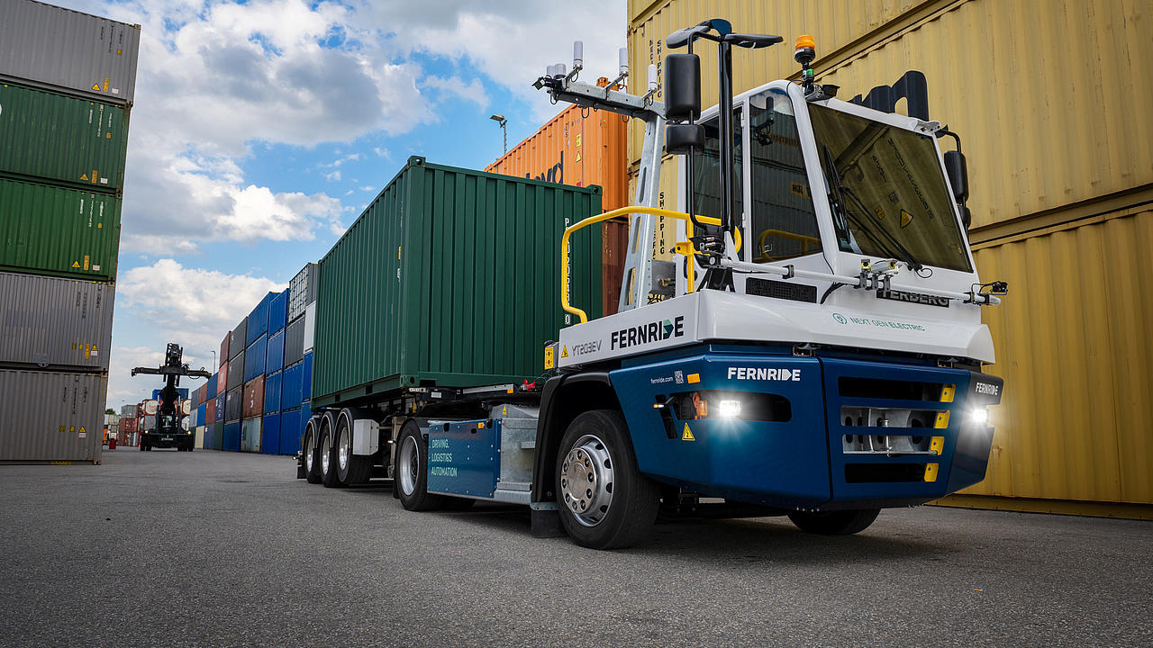 A unique autonomous port truck is being tested at the HHLA TK Estonia terminal